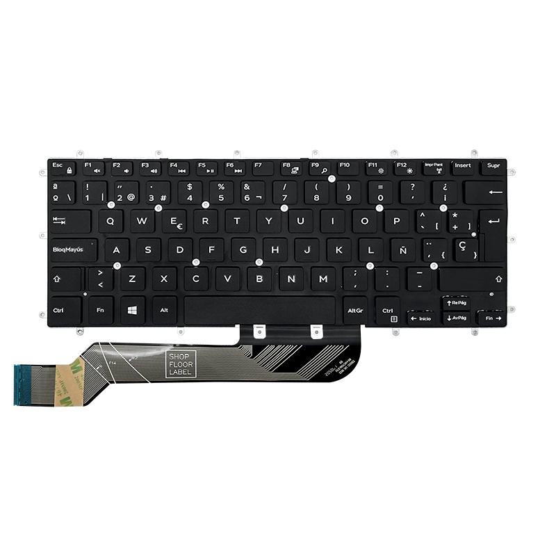 Teclado para portátil DELL 3490 7460 5468 04MN6Y sin marco, negro Español ORG