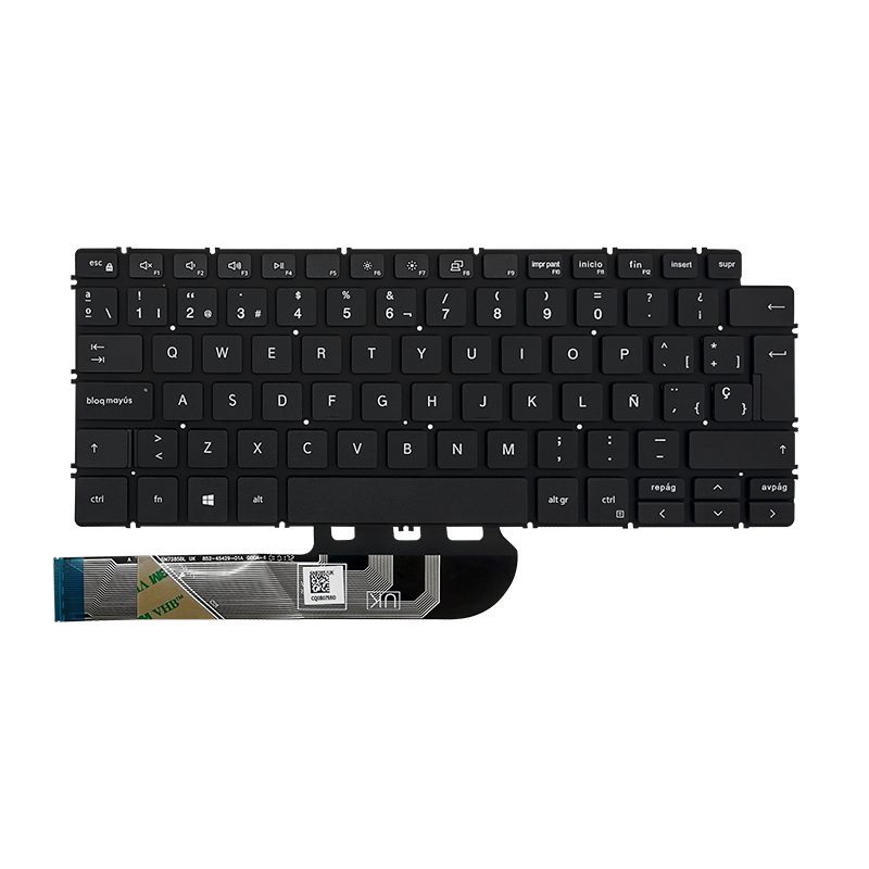 Teclado para portátil DELL Latitude 14 3410 Inspiron 5300 5490 VOSTRO 3400 NWD23 Español negro marco