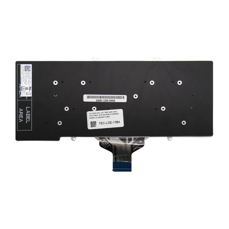 Teclado para portátil DELL LAT 7400 3400 5400 7410 V5H1J i5-8 Sin Marco, Idioma Español, Color Negro LA 0NXW9P (ORG)