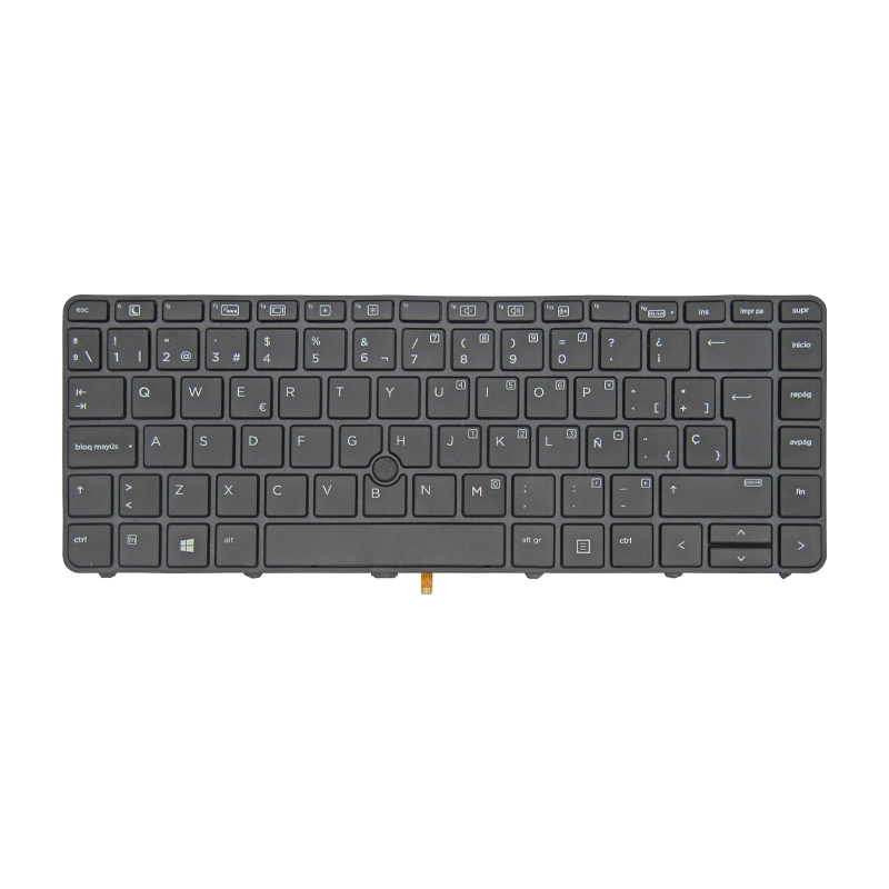 Teclado para portátil  HP 430-G3/G4 440-G3/G4 640-G2 822338-041 C/TRACKPOINT BACKLIGHT MARCO NEGRO ESPAÑOL (GEN)