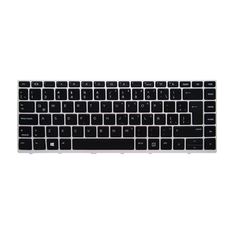 Teclado para portátil HP 430-G5 440-G5 NSK-XJ0SQ con marco Silver Español Org