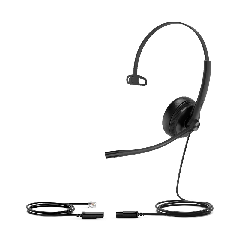 Diadema YEALINK YHS34 LITE MONO, color negro, marca Grandstream