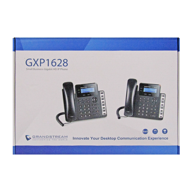 Teléfono IP Grandstream con 2 CUENTAS SIP, 2 ESTADOS DE LLAMADA, PANTALLA RETROLILUMINADA GXP1628 GRANDSTREAM