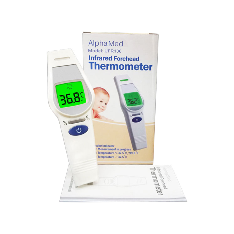 Termómetro digital Infrarrojo para frente marca Alphamed UFR106