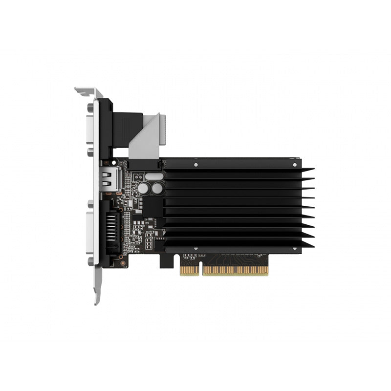 Tarjeta de Video PCIe DDR3 2GB PALIT NVIDIA GeForce GT710 VGA/DVI/HDMI Low Profile NEAT7100HD46-2080H (Heatsink)