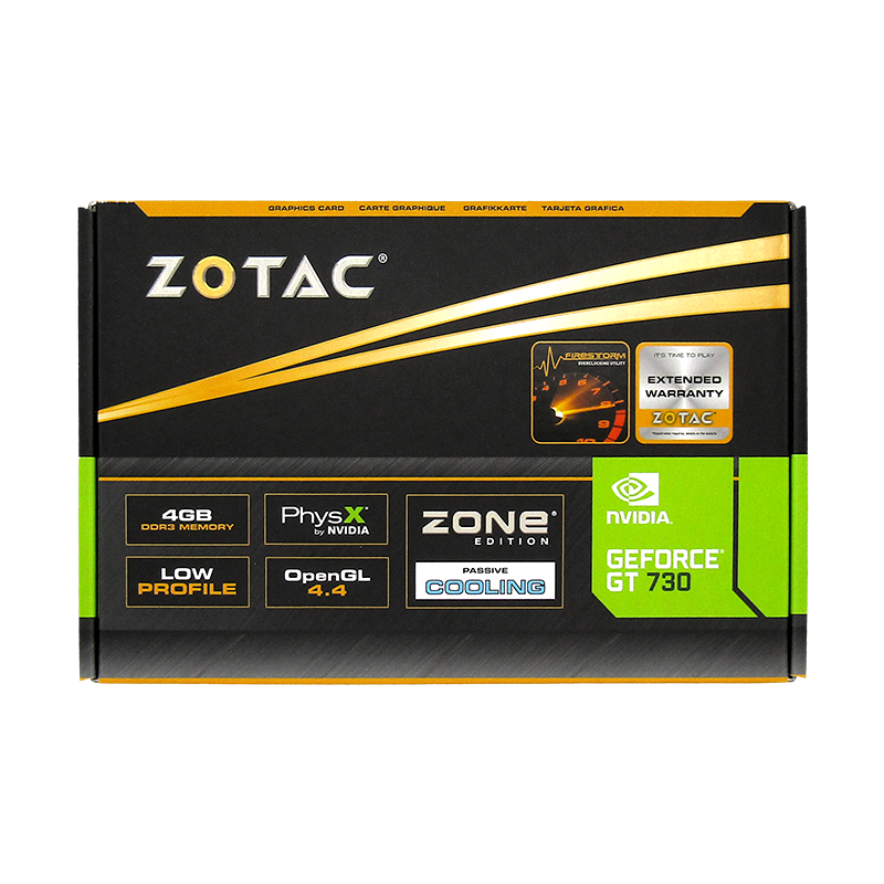 Tarjeta de Video PCIe DDR3 4GB ZOTAC Nvidia Geforce GT730 VGA/DVI/HDMI ZT-71115-20L