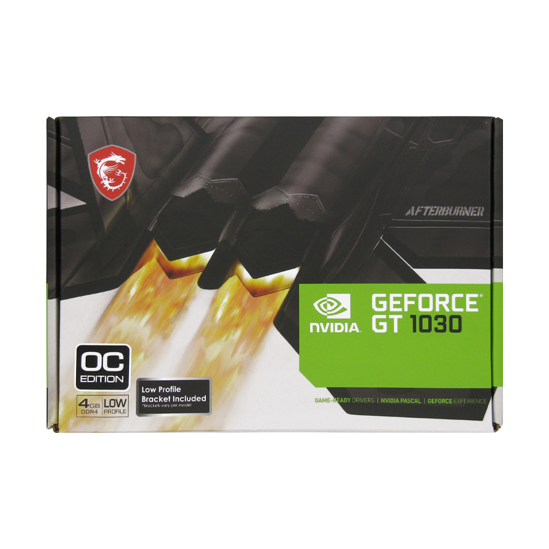 Tarjeta de Video PCIE DDR4 4GB MSI NVIDIA GEFORCE GT1030 DP/HDMI 4GD4 LP OC